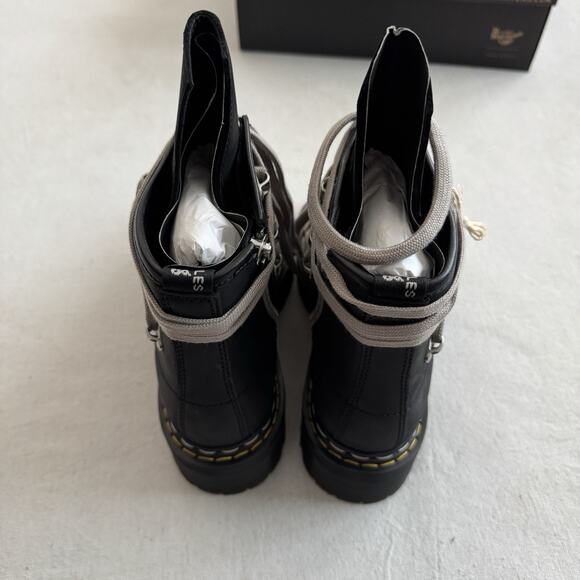Rick Owens Dr. Martens 1460 DRKSHDW Quad Sole Mega Lace Black Boot Size 8 NEW - Picture 6 of 10